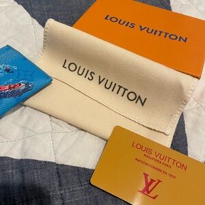 Louis Vuitton Blue Card Holder with Box